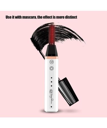 Heated Eyelash Curler Professional USB Rechargeable Heat Lifter Curlers Comb Portable Eyelashes Curling Tools Electric Quick Heated with 3 Temperature Settings for Women Makeup Long Lasting white - Buy Online on GoSupps.com