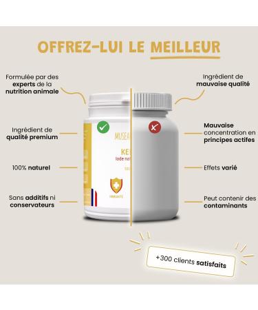 Kelp Powder for Dogs and Cats - 100% Natural Food Supplement - Rich in Iodine and Minerals - Boosts Immune Defenses - Supports the Thyroid - 100g - Buy Online on GoSupps.com