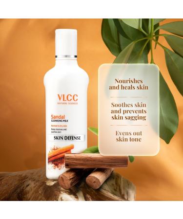 VLCC Sandal Cleansing Milk 100ml - Gentle Face Cleanser for Smooth Skin - Buy Online on GoSupps.com