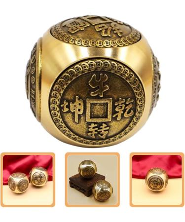 Patkaw 2-Piece Antique Chinese Baoding Balls - Brass Stress Relief & Massage Exercise Balls for Seniors - Buy Online on GoSupps.com