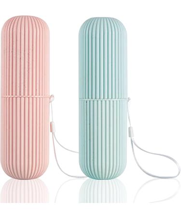 Buy Toothbrush Travel Case - 2Pcs Portable Toothbrush Holder with Strap for Business & Camping Trips - Perfect Electric Toothbrush Storage - Buy Online on GoSupps.com