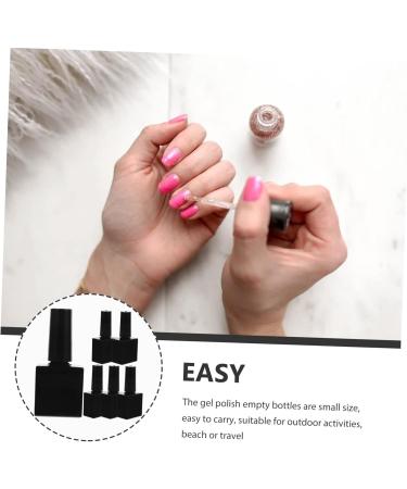  Beavorty Beavorty 6 Piece Refillable Nail Polish Bottles with Black Cap Compact Nail Polish Bottles Lightweight Portable for Professional Use - Buy Online on GoSupps.com