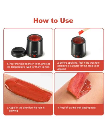 Oakeer Waxing Kit - 35PC Hard Wax Warmer Set for Hair Removal | Face, Legs, Underarm, Bikini | Unisex - Buy Online on GoSupps.com