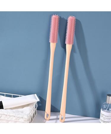 2 Toe gaps Cleaning Brush Foot Scrubber In Shower With Long Handle Silicone Foot Brush Toe Cleaning Brush Soft Toe Scrubber Brush For Washing Foot Pink - Buy Online on GoSupps.com