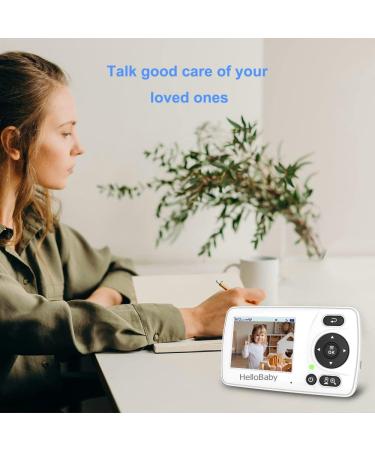 HelloBaby HB30 Upgrade Video Baby Monitor with Infrared Night Vision Camera, ECO Mode, Lullaby, 2X Zoom, and Alarm Function - Buy Online on GoSupps.com