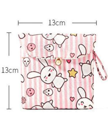 Shop Miedeon 2 PCs Tampon Storage Bag for Women | Soft Menstruation Pocket Organizer (5.1x5.1 IN) - Sweet Design Perfect for Travel - Buy Online on GoSupps.com