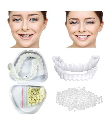 WTTFC 2 Pairs Dental Repair Granules Temporary Deans Temporary Dental Repair Kit Instant Veneers Dentures Vampire Fake Dodes for Fixing The Filling Of A Missing Broken Tooth