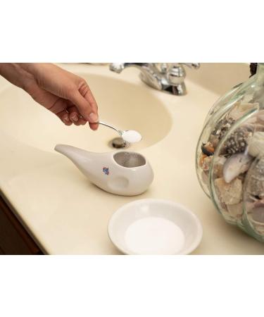 Ergonomically Designed Hand-made Ceramic Neti Pot - Sattvic Path | Clay Brown - Buy Online on GoSupps.com