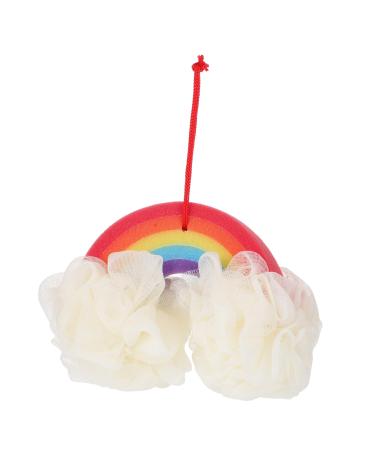 MERRYHAPY 1pc Rainbow Bath Ball Soft Bath Sponges Newborn Bath Shower Exfoliating Sponge Bath Loofah Sponge Tub for Newborn Bath Scrubber Absorbent Sponge Dog Treat Jar Shower Pouf