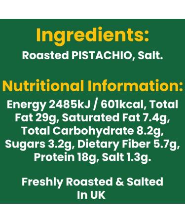 GoodFoodDelivered Roasted & Salted Pistachio Nuts 1kg - Premium Quality Freshly Roasted High in Fibre & Minerals Perfect for Healthy Snacking Pub Snacks & More Roasted 1kg - Buy Online on GoSupps.com
