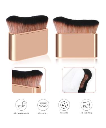 Self Tanner Brush | Portable Self Tanner Applicator & Blending Makeup Brush for Face Neck Body | Rose Gold - Buy Online on GoSupps.com