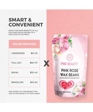 Wax Beads Hard Wax Beans Complete Kit - Painless Hair Removal Set with 10 Spatulas - Bikini, Face, Legs, Eyebrow, Body - Pearl Wax Warmer - Brazilian Wax (PINK ROSE 1.1) - Buy Online on GoSupps.com