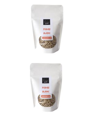Marque fran aise ind pendante | Petite entreprise familiale | Poivre Blanc en grains 100g (2x50g) | Le Monopati Original | Origine Vietnam | 100% Naturel | Sans additifs ni conservateurs