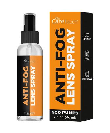 Care Touch Anti Fog Lens Spray, 60ml Spray Up To 500 Pumps  Great for Eye Glasses and Camera Lenses