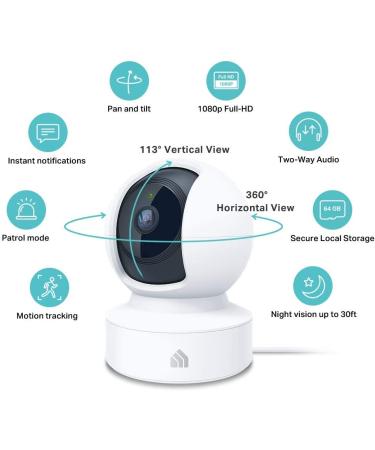 Kasa Indoor Pan/Tilt Smart Security Camera 1080p HD with Night Vision & Motion Detection - Baby & Pet Monitor - Works with Alexa & Google Home - Cloud & SD Card Storage - EC70 - Buy Online on GoSupps.com