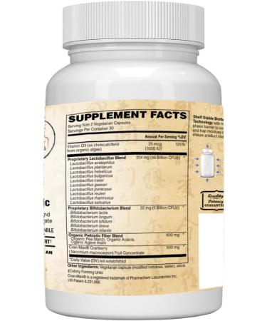 Zen Probiotic Urinary Formula 50 Billion CFU with Cranberry Cran-Max Organic Agave Inulin 60 Capsules - Buy Online on GoSupps.com