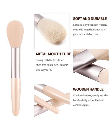 8 Piece Apricot Makeup Brush Set - Foundation Eyeshadow Eyeliner & More | International Shipping - Buy Online on GoSupps.com
