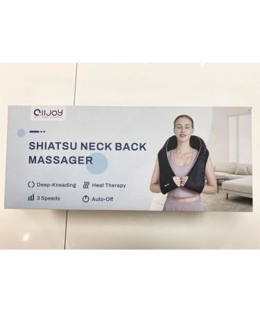 AllJOy Shiatsu Neck & Shoulder Massage Device with Heat - Electric Back Massager for Home & Office | Perfect Gift for Men - Dark Blue - Buy Online on GoSupps.com