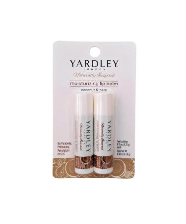 Lunch Money Yardley Naturally Inspired Lip Balm Coconut & Pear Flavor 2 Moisturizing Lip Balms 1 Count (Pack of 1)