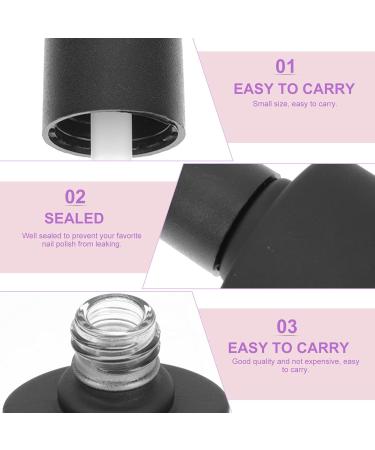 Flacons Vernis Ongles 10ml Mats Noirs en Verre Anti-lumi re Lot de 10 Bouchons et Pinceaux R utilisables pour Manucure Accessoires Nail Art et Rangement Produits Beaut  - Buy Online on GoSupps.com