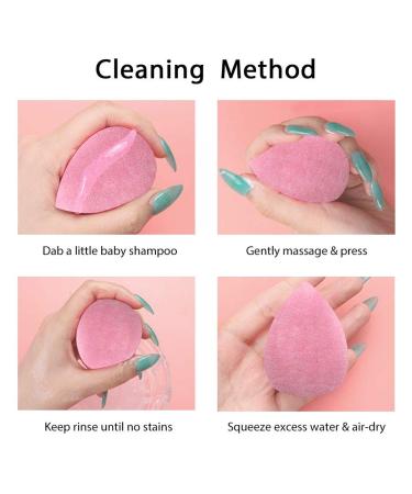 Microfiber Velvet Rose Makeup Sponge - Latex-Free Dual Layer Blender for Flawless Foundation Powder & Cream Makeup (Pink - Buy Online on GoSupps.com