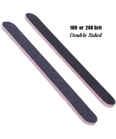 BTYMS 25Pcs Nail Files 180/240 Grit Double Sided Emery Boards for Natural Nails - Fine Grit Nail Buffering Files - Buy Online on GoSupps.com