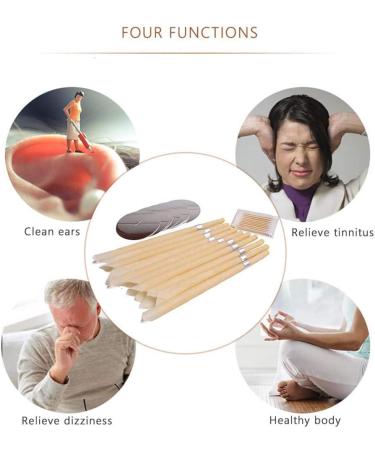 Pack of 10 Natural Beeswax Ear Candles - Effective Ear Wax Removal with Protective Discs for Healthy Care - Buy Online on GoSupps.com