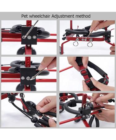 Pet Wheelchair for Hind Legs Rehabilitation Dog Wheelchair for Small/Med/Large Dogs Pet Cart for Handicapped Assisted Walk Car Animal Exercise Wheels XXX - Small - Buy Online on GoSupps.com