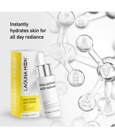 Hyaluronic Acid Serum for Face & Eyes with Vitamin C - Anti-Aging, Hydrating & Moisturizing - Fragrance-Free & Vegan - 1 Oz - Buy Online on GoSupps.com