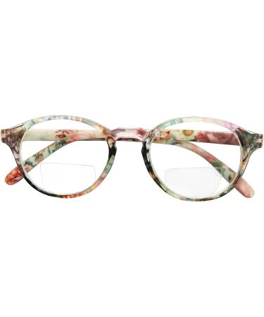 Shop Stylish Bifocal Reading Glasses for Men & Women - Spring Hinge Flower Frame 2.25 Diopters - International Shipping Available - Buy Online on GoSupps.com