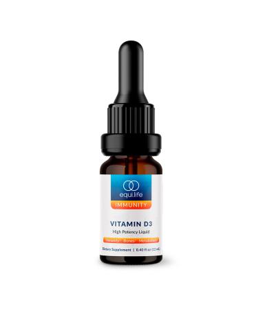Equilife Vitamin D3 Liquid Drops, High Potency Vitamin D Liquid with Healthy Fats for Easy Digestion, Supports Immune Function and Overall Health, Gluten Free, Vegan, Non GMO, 0.40 fl oz