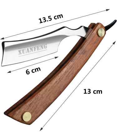 Fbrerurt Barber Razor for Straight Shave | Premium Wet Shaving Set for Men | Silver Classic Hairdresser Gift - Buy Online on GoSupps.com