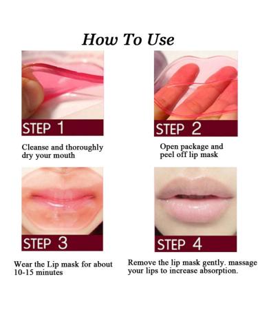 Ruzzut 30PCS Pink Collagen Lip Masks - Moisturizing & Anti-Chapped Lip Patches for Plumping Lips - Pink Crystal Lip Care for Smooth, Attractive Lips - Buy Online on GoSupps.com