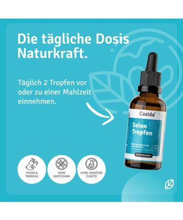  Casida Casida High-Dose Selenium Drops Sodium Selenite Vegan & Free from Undesirable Additives 50 ml - Buy Online on GoSupps.com