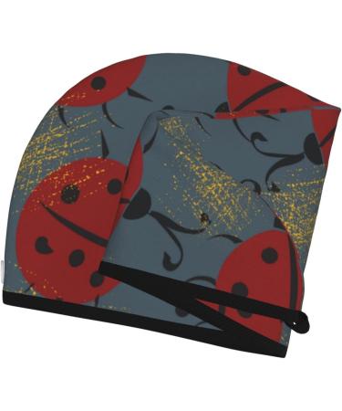 Ladybug Microfiber Hair Towel Wrap | Soft Super Absorbent Quick Dry Cap for Long Curly & Thick Hair - Buy Online on GoSupps.com