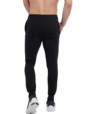 Champion Men's Everyday Cotton Joggers 31 Inseam - Black Cotton Knit Jog Pants with C Logo - Buy Online on GoSupps.com