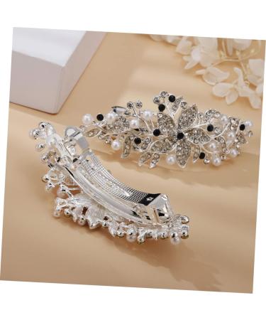 PLAFOPE Rhinestone Hair Clip Headwear for Women Bridal Barrette Clip Flower Hair Clips for Women Headpiece for Bride Pearl Headpiece Wedding Hair Rhinestone Headpiece Hairpin Rhinestones - Buy Online on GoSupps.com