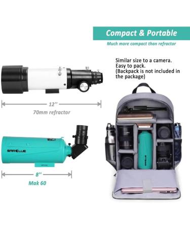 Maksutov-Cassegrain Telescope for Adults Kids Astronomy Beginners  Sarblue Mak60 Catadioptric Compound Telescope 750x60mm  Compact Portable Travel Telescope  with Tabletop Tripod Phone Adapter Standard - Buy Online on GoSupps.com