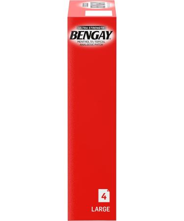 BENGAY Ultra Strength Pain Relieving Patches - Large Size, 4 Each (Pack of 5) - Buy Online on GoSupps.com