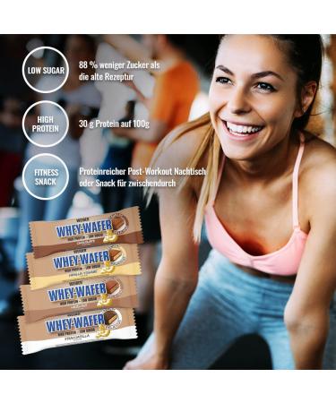 Weider Whey Wafer Protein Bars - Chocolate Crispy Waffles Low Sugar Snack (0.7g/Bar) - Box of 12 x 35g - Delicious Fitness Treat for International Shipping - Buy Online on GoSupps.com