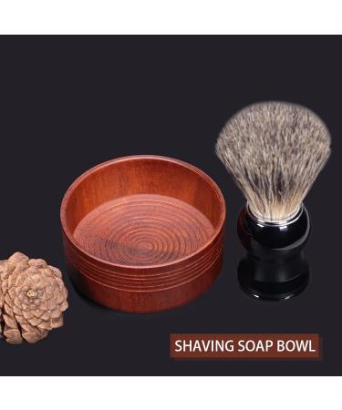 Natural Wooden Shaving Soap Peel for Men - Best Shave Tool with Mug & Foam | Brown One Size - Buy Online on GoSupps.com