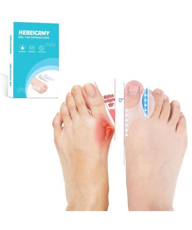 2 Pairs Gel Toe Separators for Big Toe Toe Spacers Bunion Pain Bunion Corrector for Women and Men