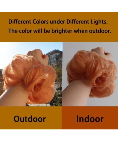 iLUU 2pcs Peach Color Messy Hair Bun Extensions Chignons Synthetic Natural Hairpieces Hair Scrunchie Scrunchy Updo Hairpiece Hair Buns for Women Girl Party Cosplay #1344-peach - Buy Online on GoSupps.com