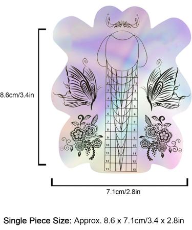 Nail Extension Sticker Nail Form PVC Dust proof with Length Markers for Family for Nail Salon for DIY Nail Art for Nail School - Buy Online on GoSupps.com