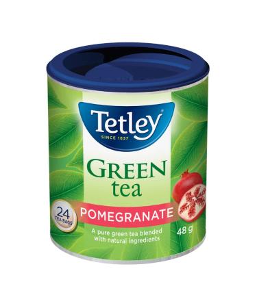 Tetley Pomegranate Green Tea - 24 Tea Bags 48 Grams Contains Caffeine PomegranateGreenTea