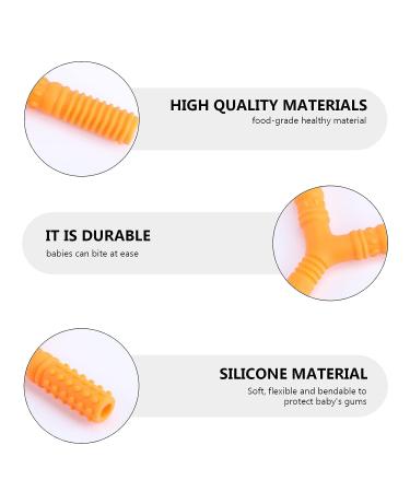 NUOBESTY Y Shape Silicone Teether Toy | BPA-Free Teething Toy with Granule for Babies - Buy Online on GoSupps.com
