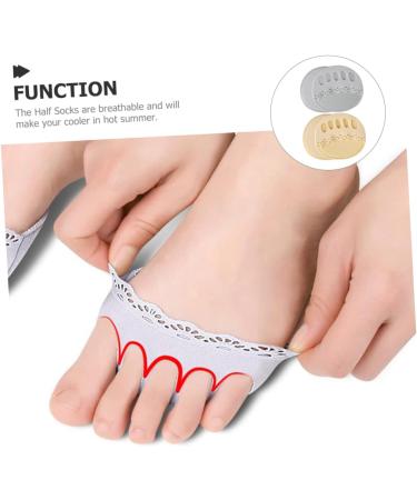 Mobestech 10 Pairs Tabi Socks with Forefoot Pad | Sweat-Absorbing Half Socks & Heel Cushion for Women - Perfect for High Heels & Outdoor Use - Buy Online on GoSupps.com