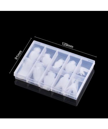 BNG 120 Pcs French Nail Forms Sticker Duet System Silicone Nail Forma Pads 10 * 12 Stickers Soft Reusable Stencil Dual Form Extension for French Manicure - Buy Online on GoSupps.com