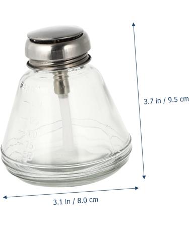 Beavorty Press liquid dispenser nail gel polish remover Cleaning Solution Bottle Liquid Holder Manicure Press Bottle Storage Bottle Glass Stainless steel nail polish remover - Buy Online on GoSupps.com