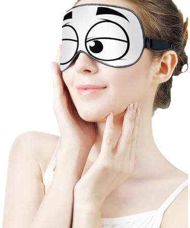LynaRei Sleeping Mask Cartoon Eyes Sleep Eye Mask Blindfold with Adjustable Strap Funny Expression Soft Eye Cover for Blocking Out Lights Style-5 - Buy Online on GoSupps.com
